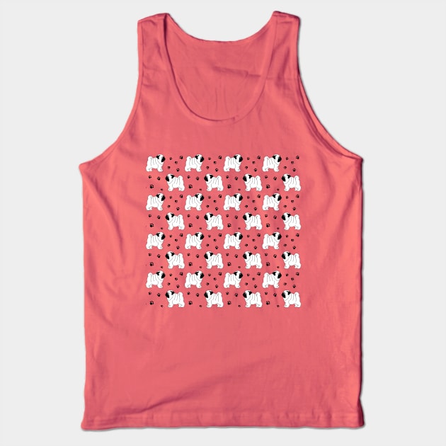 Pug dog lover print pattern. Tank Top by CraftCloud